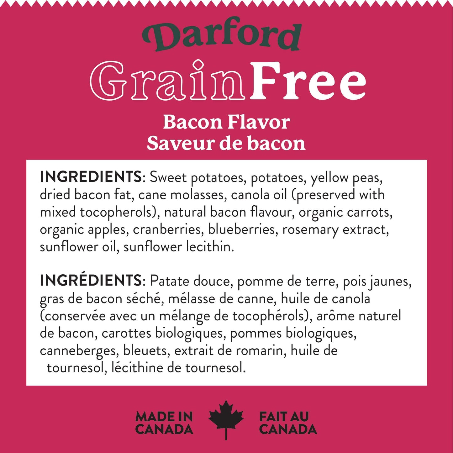 Grain Free Bacon Flavor Dog Treats